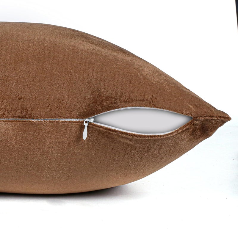 Eminence Home Vespera Dutch Velvet Cushion Cover Set, Brown, 45x45cm (2 Pieces) - Image 4